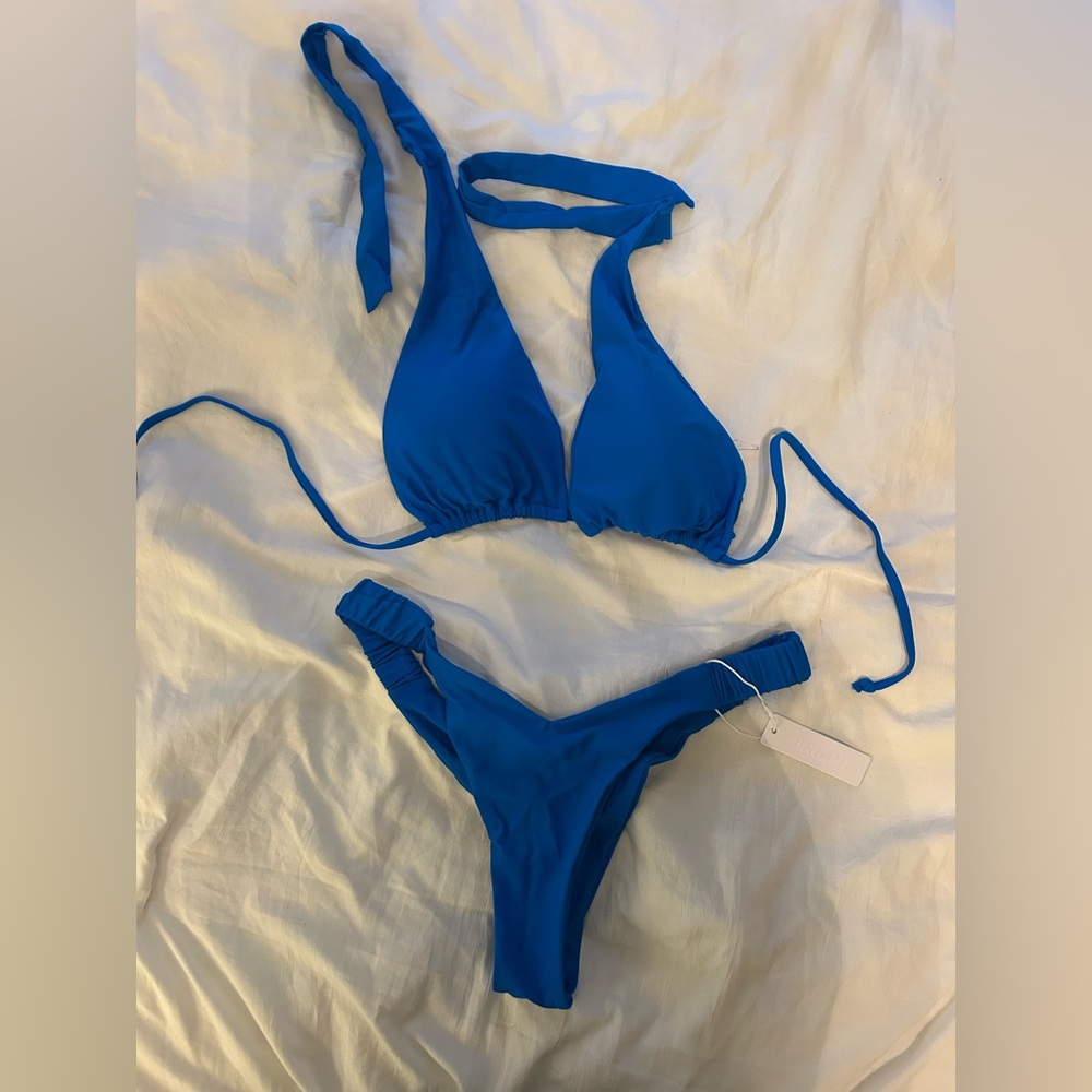 Blue, multi style bikini from Bright Swimwear.
